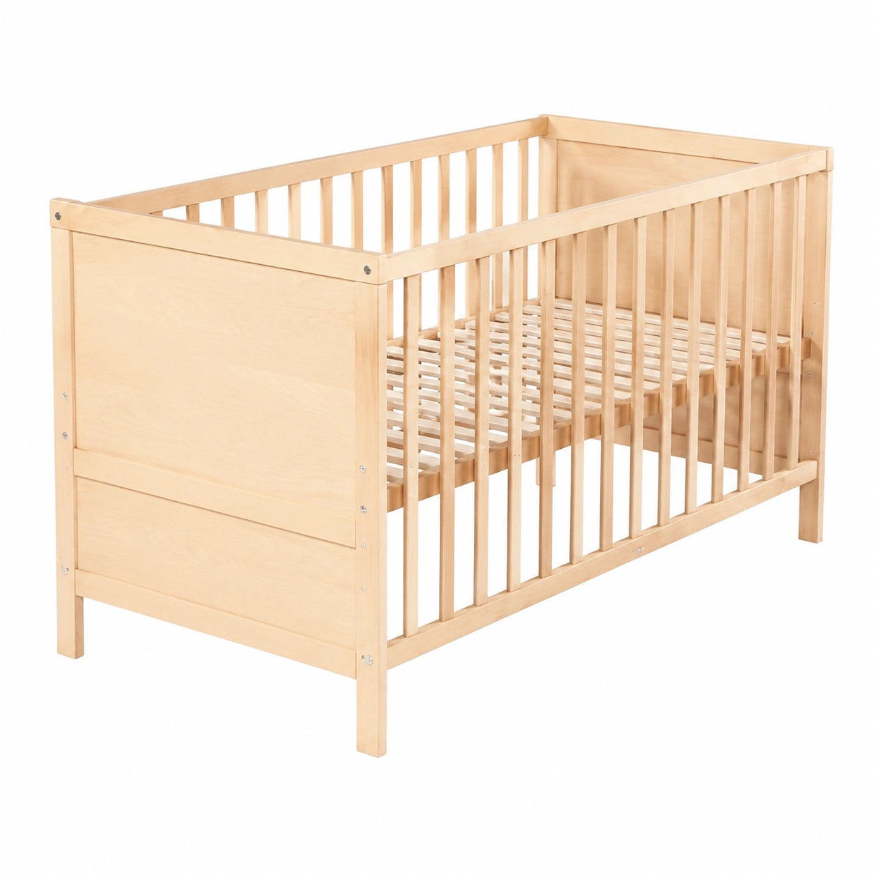 Cuna Convertible en Cama Infantil 70x140 - Barandilla Ajustable y Barrotes Desmontables