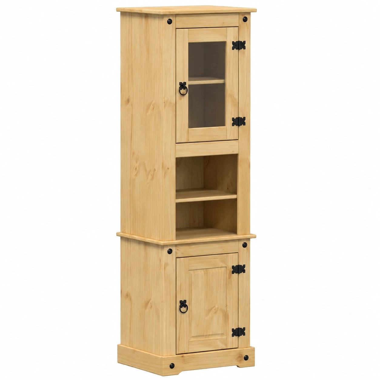 Armario de Baño en Madera Maciza con Diseño Clásico y Montaje Sencillo
