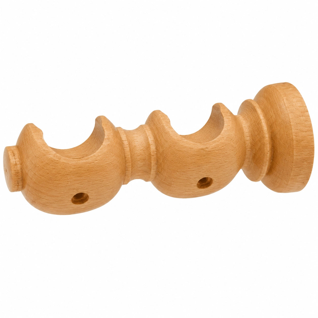 Soporte de Madera Doble Abierto 28x120 mm en Teca