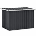 Baúl de Jardín Grande para Terraza en Gris Antracita 149x99x93 cm