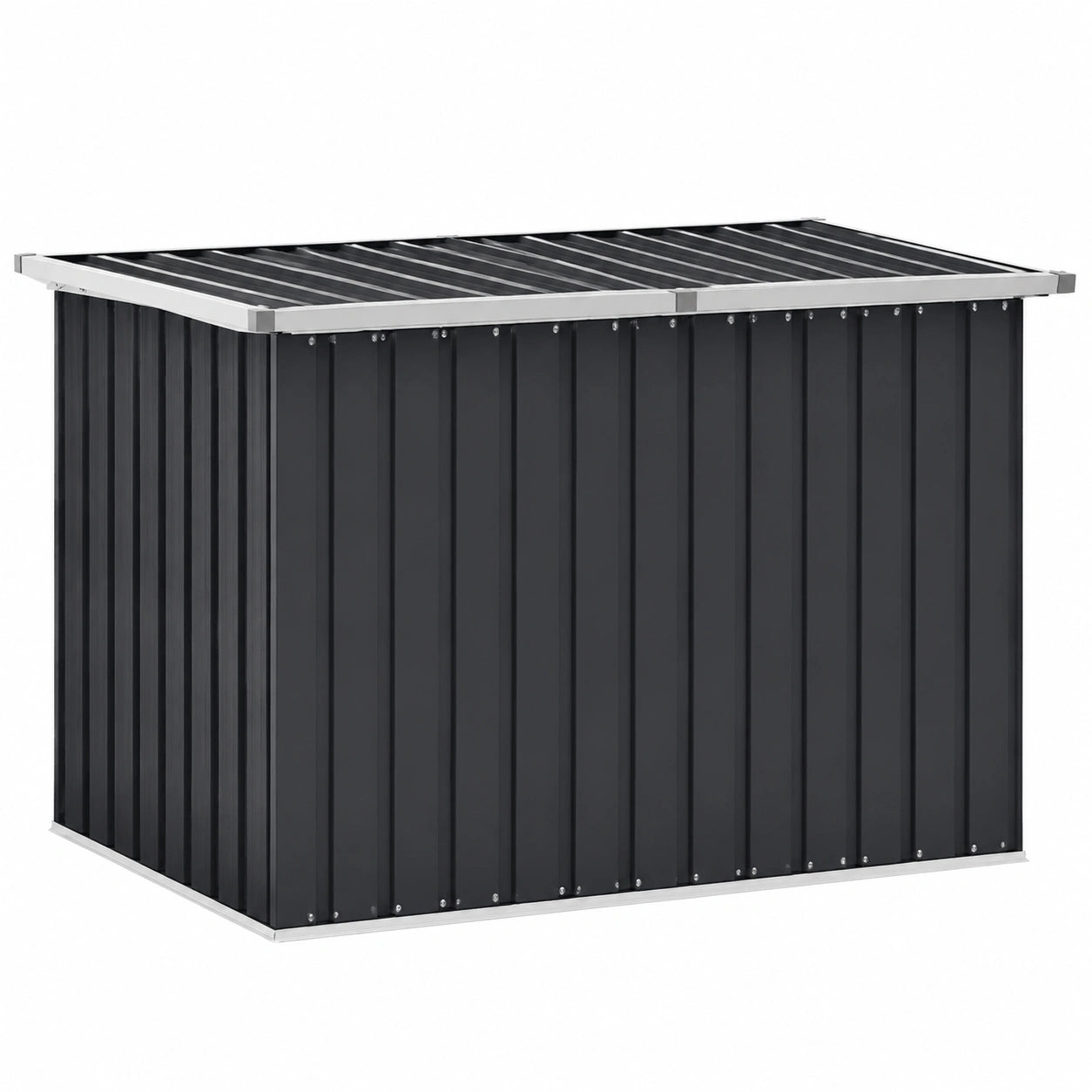 Baúl de Jardín Grande para Terraza en Gris Antracita 149x99x93 cm