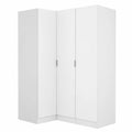 Armario de Esquina Rimobel Essen Blanco 184x91x133 cm