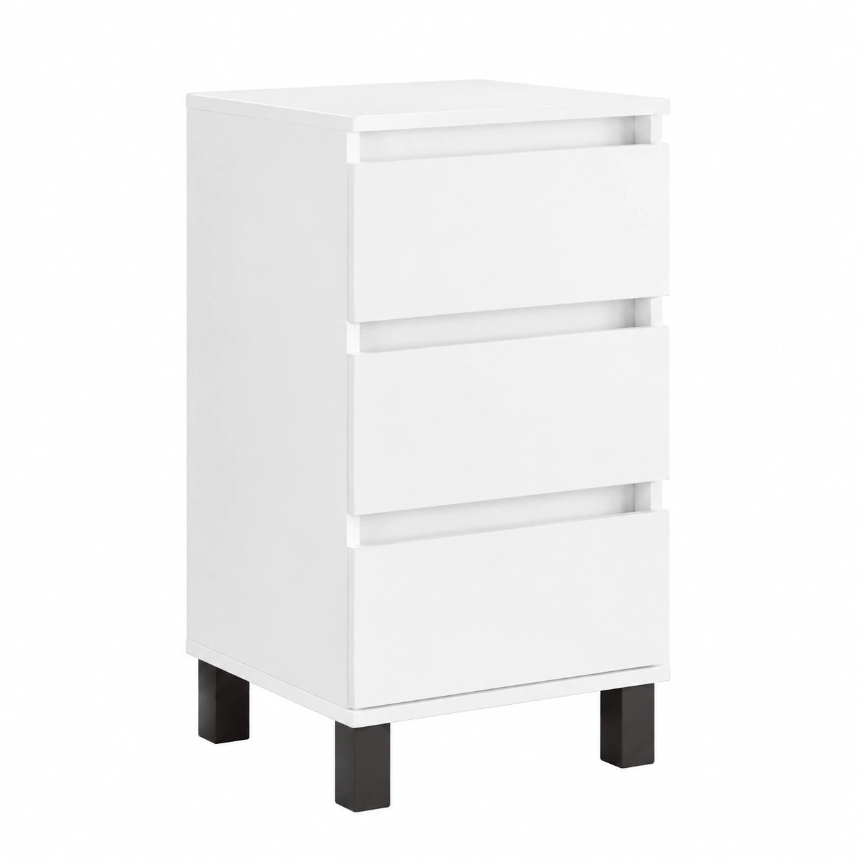 Aparador de madera blanco con patas de hierro, 40x35x70 cm, buffet para cocina y comedor
